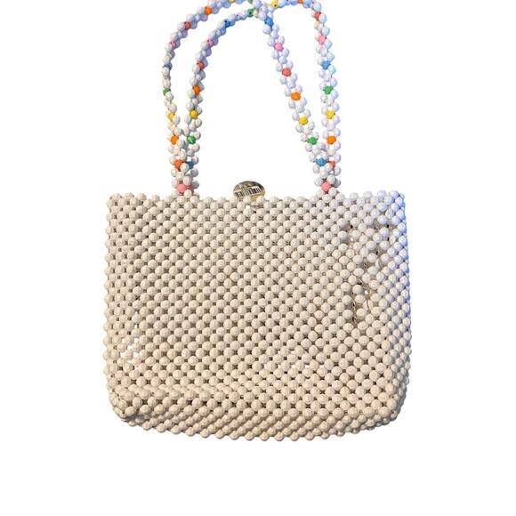 Susan Alexandra Designer Loop di Loop Colorful Rainbow Pride Beaded Bag - Picture 3 of 11